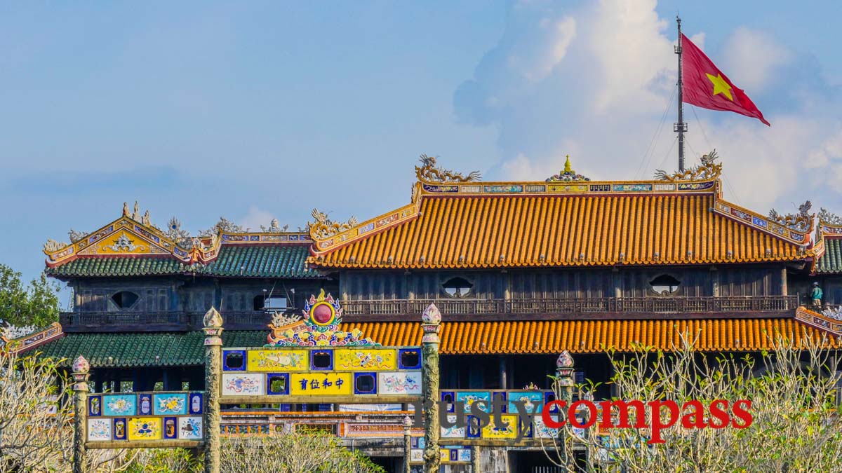 Hue Citadel and its historic flag tower.